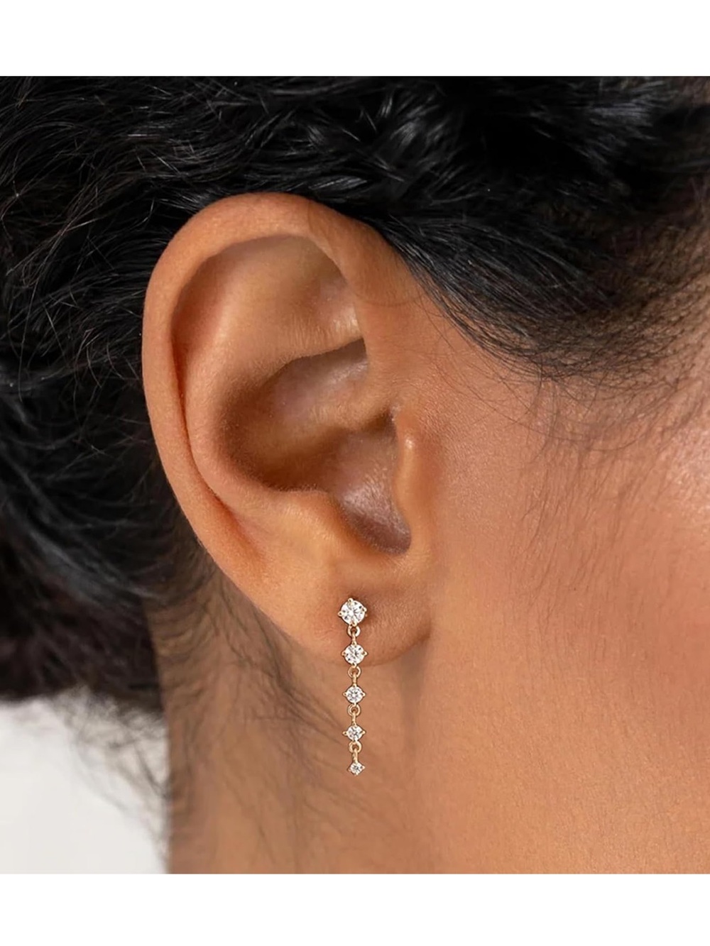 No brand, dainty gold plated earrings